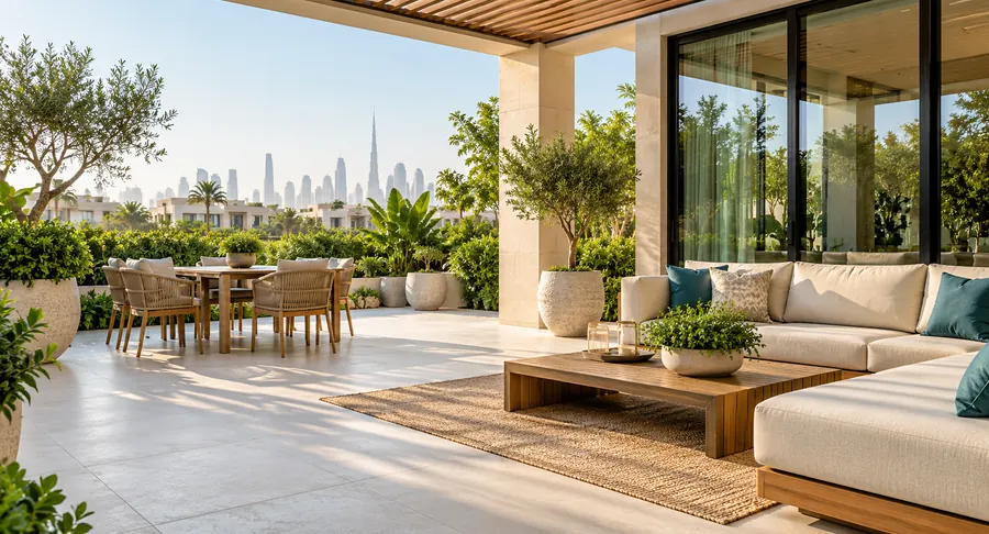 Clean outdoor patio and terrace furniture after deep terrace cleaning service